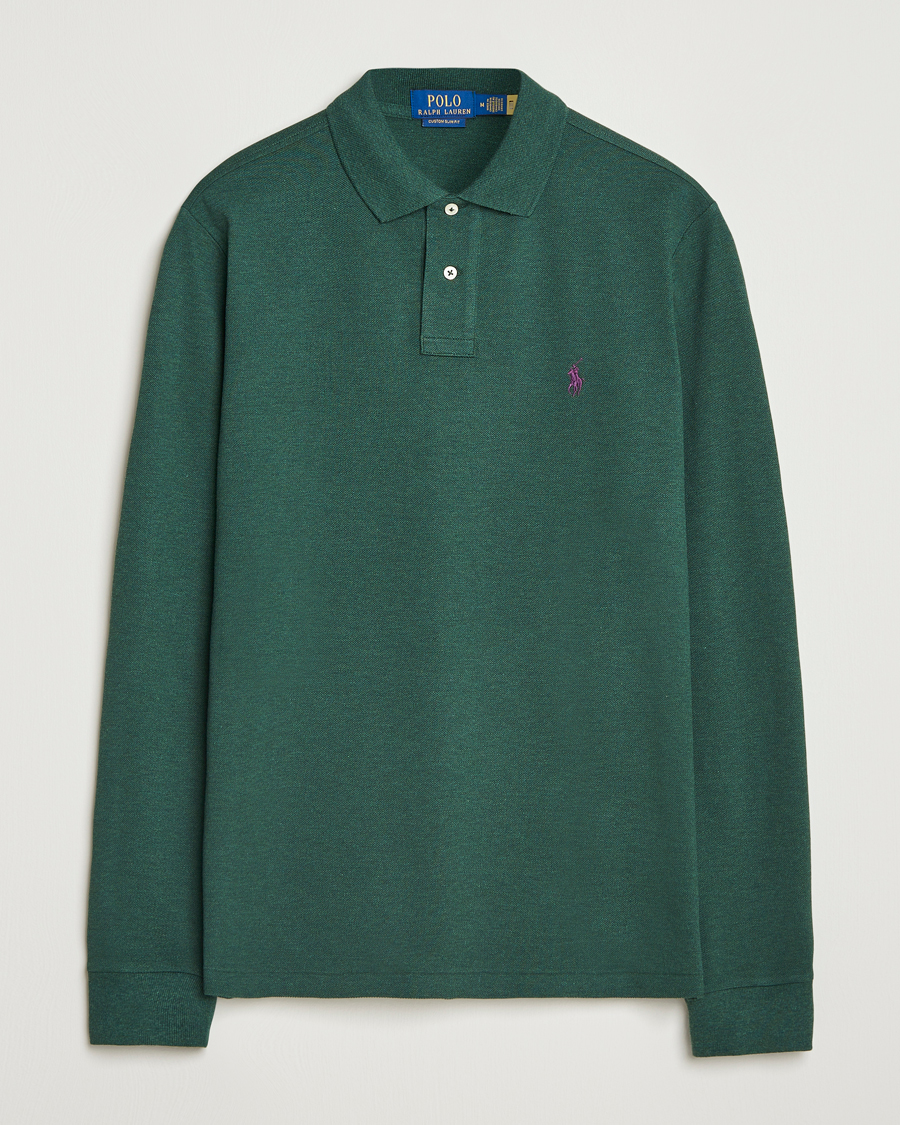 Polo Ralph Lauren Custom Slim Fit Long Sleeve Polo Scotch Pine Heather