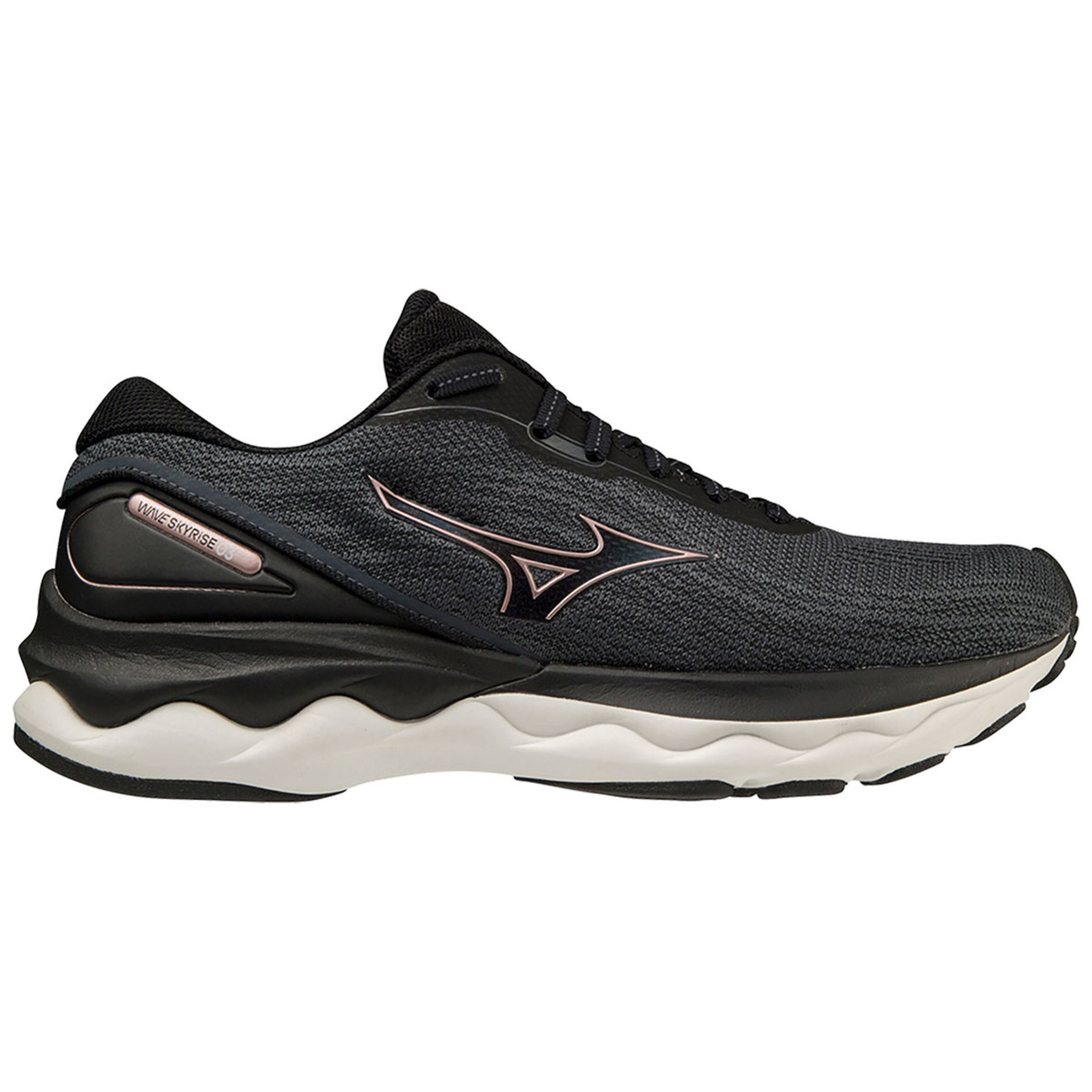 Mizuno Wave Skyrise 3 Hardloopschoenen Zwart/Roze Dames