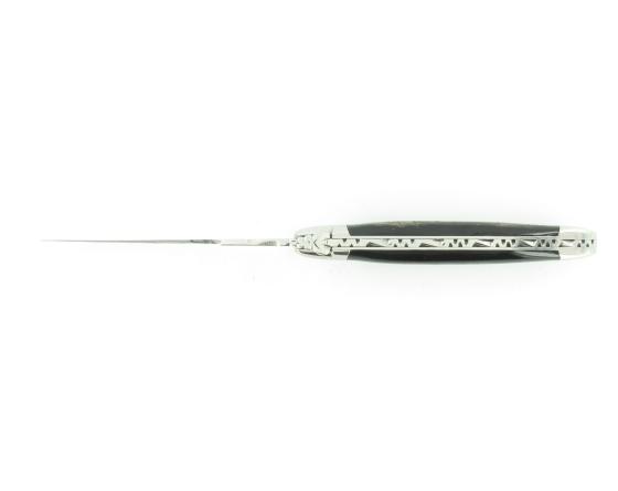 Laguiole 12 cm Croûte de Buffle - 2 mitres Couteau de poche par Laguiole en Aubrac
