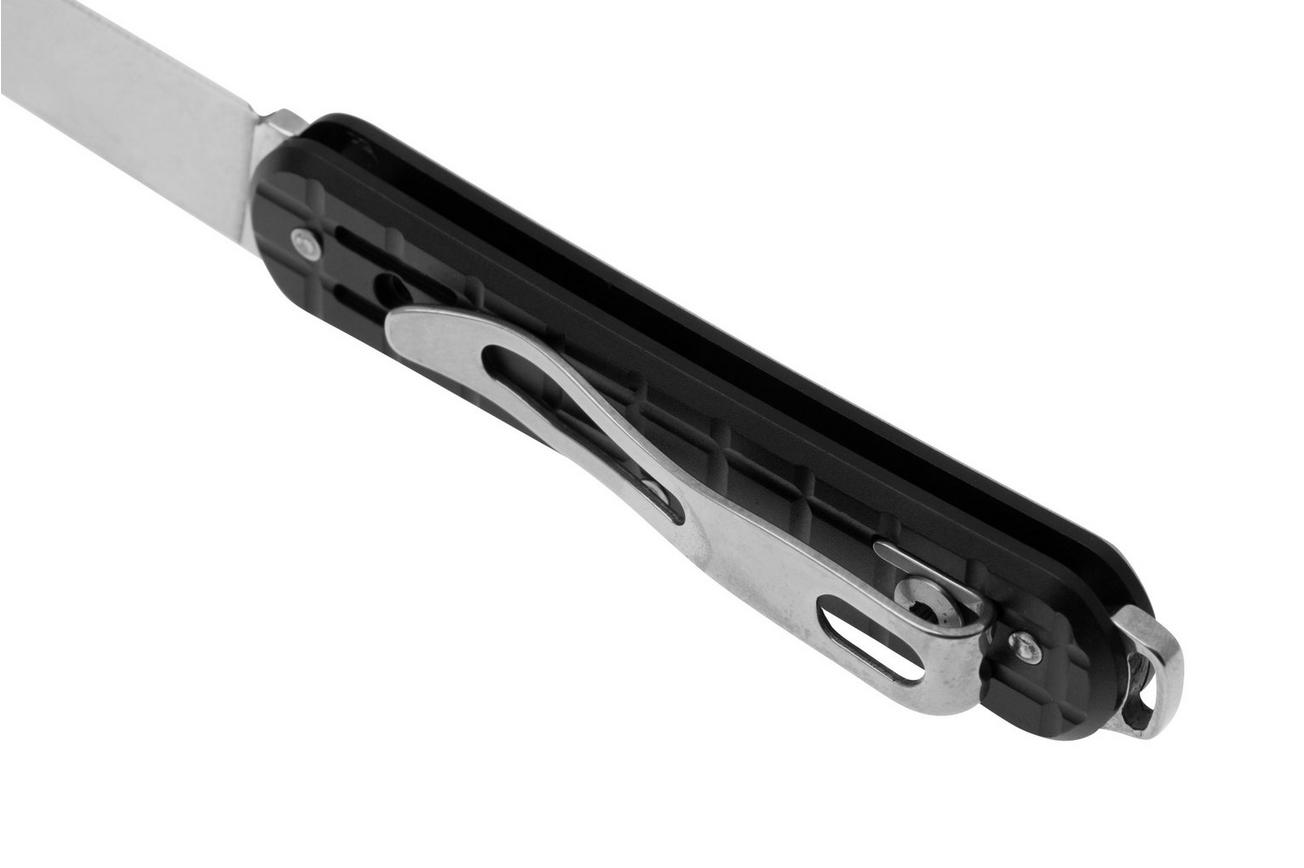 Fox Vulpis FX-VPGP130-BK Polished N690Co, Grenade Pattern Black Aluminium, zakmes