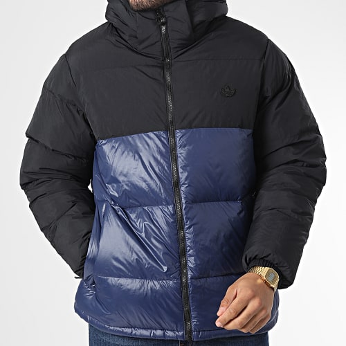 Doudoune Capuche Down Regen Puff HL9184 Noir Bleu Marine