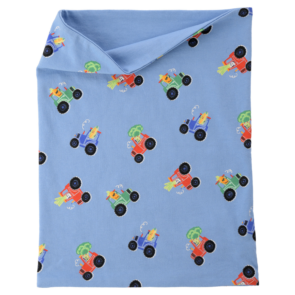Topolino Jungen Snood mit Traktor-Allover hellblau