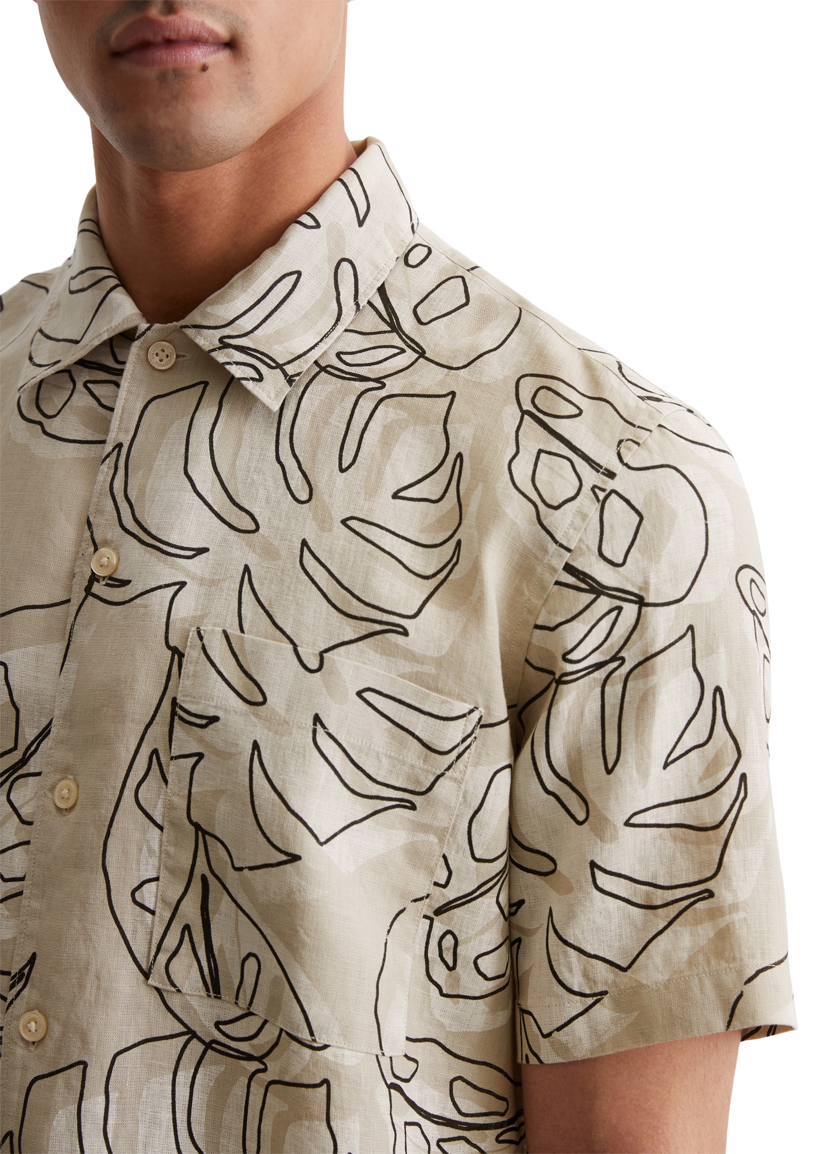 Marc O'Polo Leinenhemd , mit  floralem Allover Print