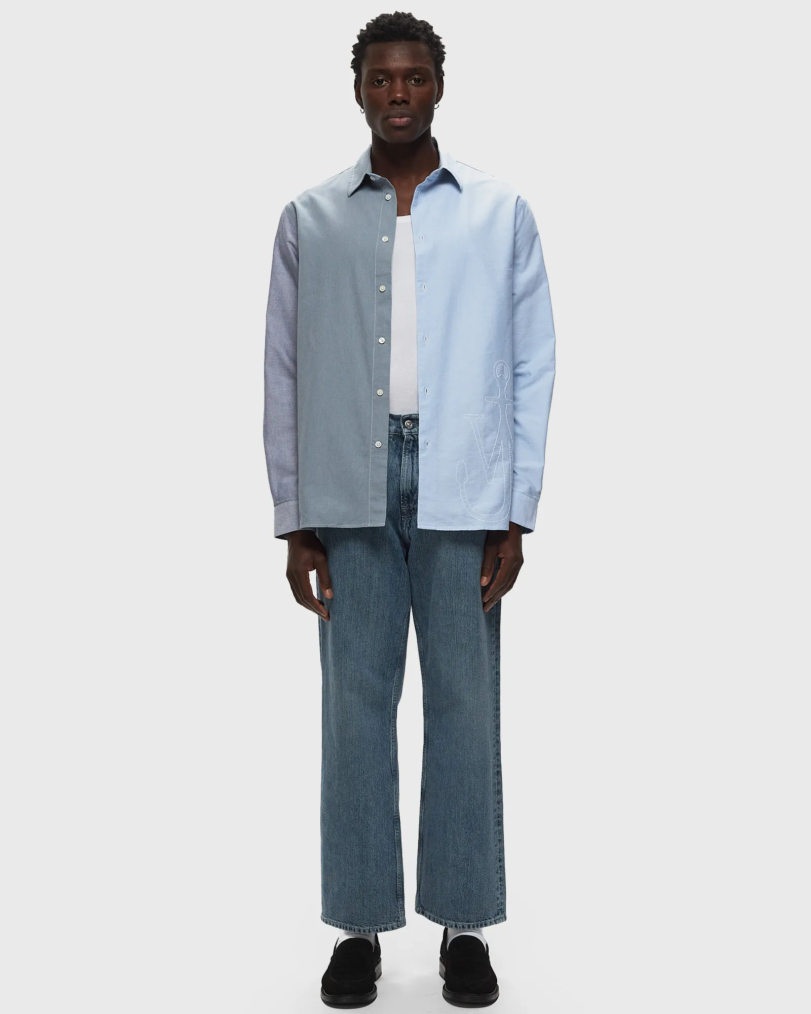 JW Anderson ANCHOR CLASSIC FIT PATCHWORK SHIRT