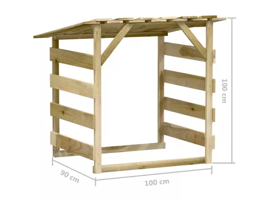 Pergola avec toit 100x90x100 Bois de pin imprégné