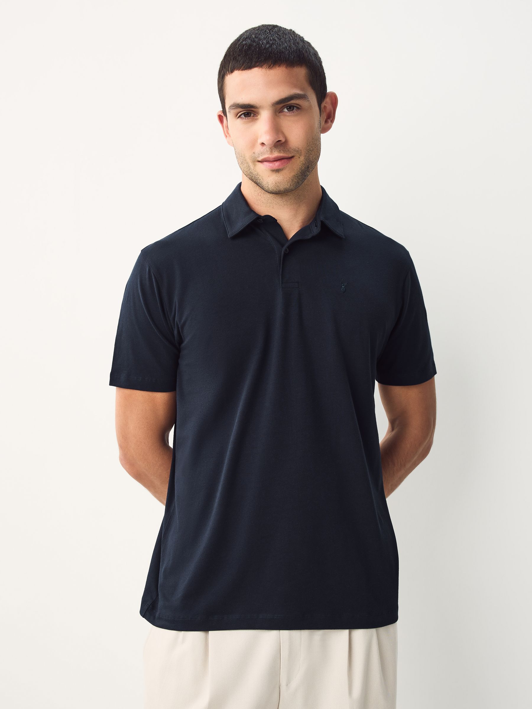 Zwart/Ecru/Blauw/Groen/Roze - Normale Pasvorm - Set van 5 jersey poloshirts met korte mouwen