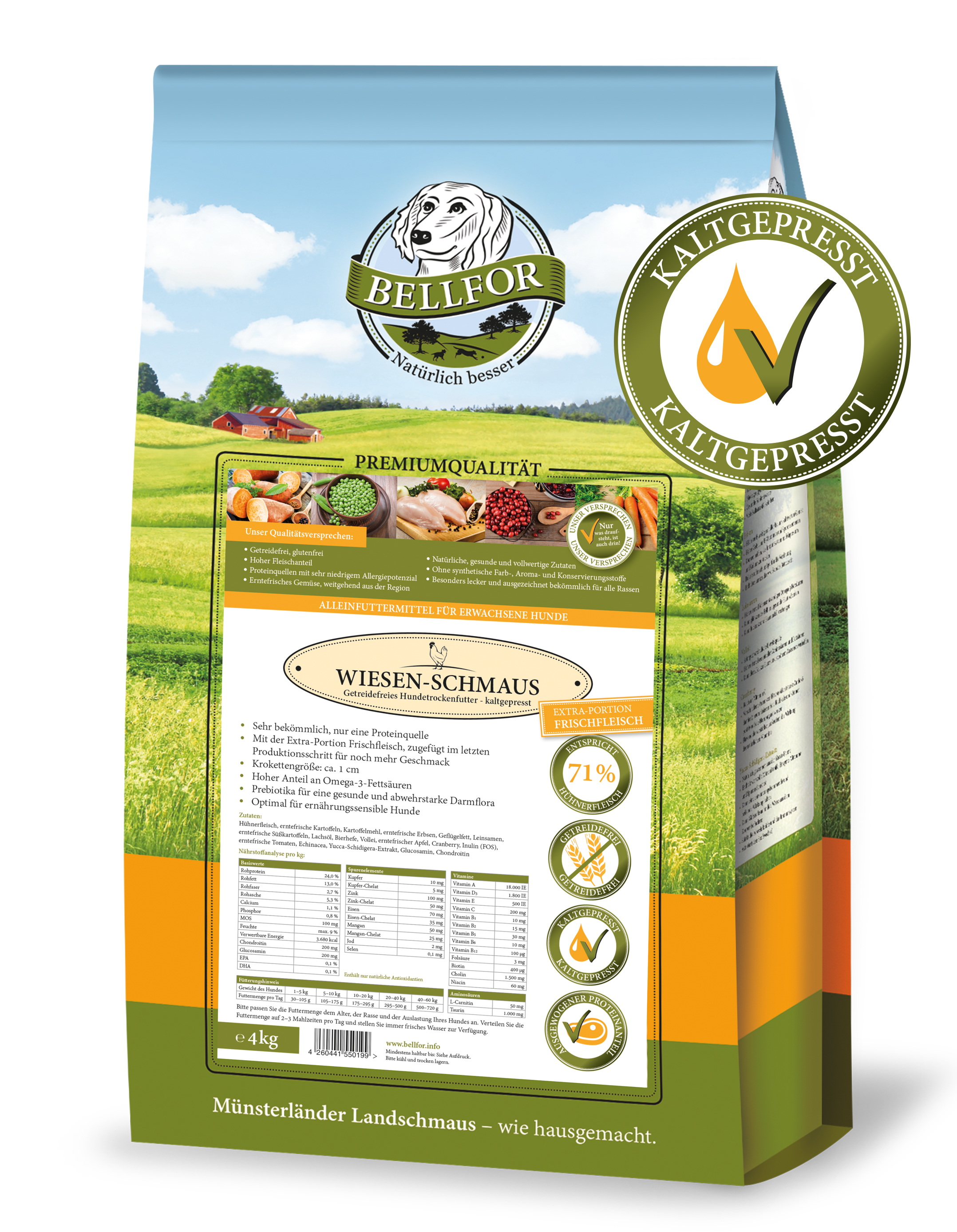 Set d'aliments pour grands chiens avec articulations et os gélules