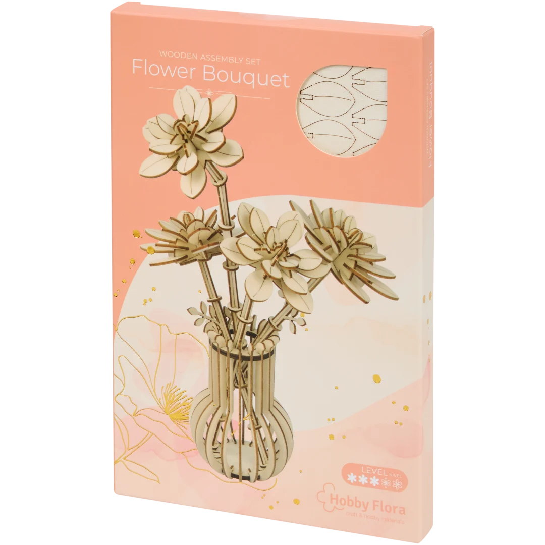 Kit de construction bouquet en bois Hobby Flora