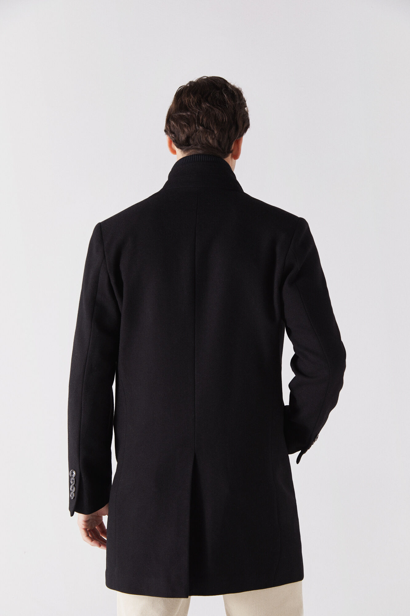 Casaco liso com estampa - Preto