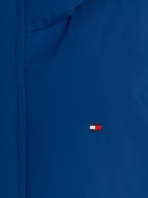 Jaqueta com capuz acolchoada unissex com logo