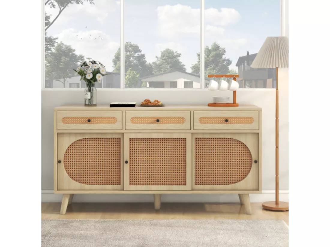 Buffet en bois, d140 cm x h78 cm, chêne