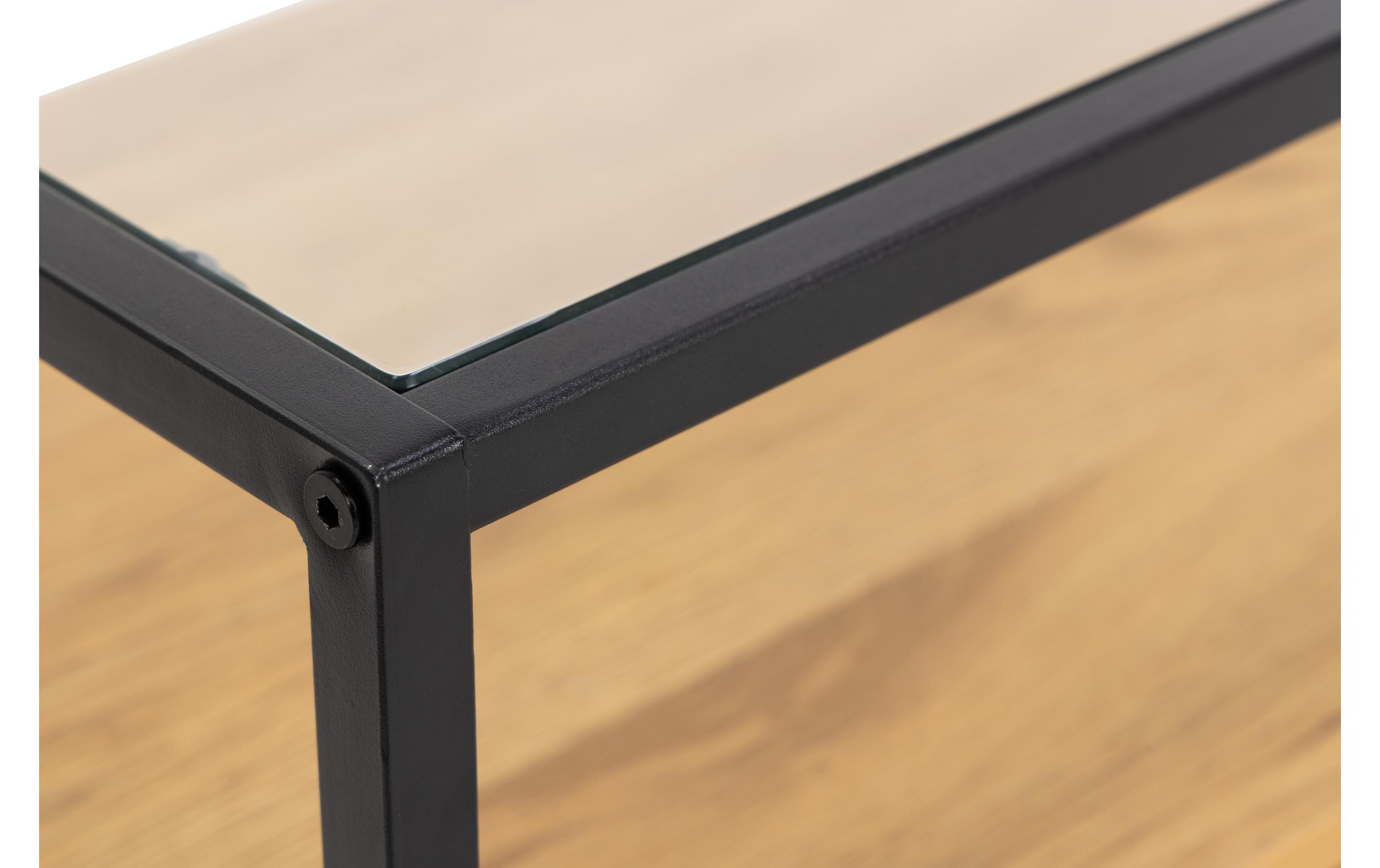 TV-Möbel Randolf 120 cm x 45 cm, Nature/Schwarz<br>TV-Tisch