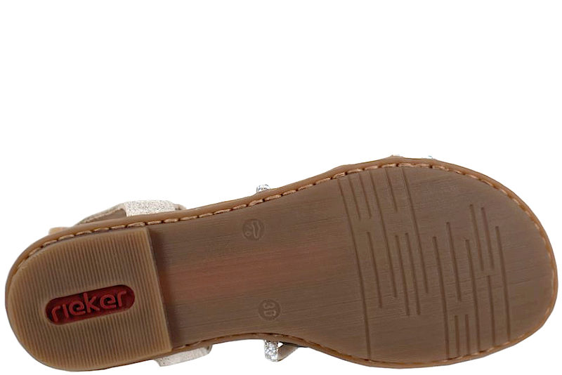 RIEKER SANDAL I BEIGE TEKSTIL