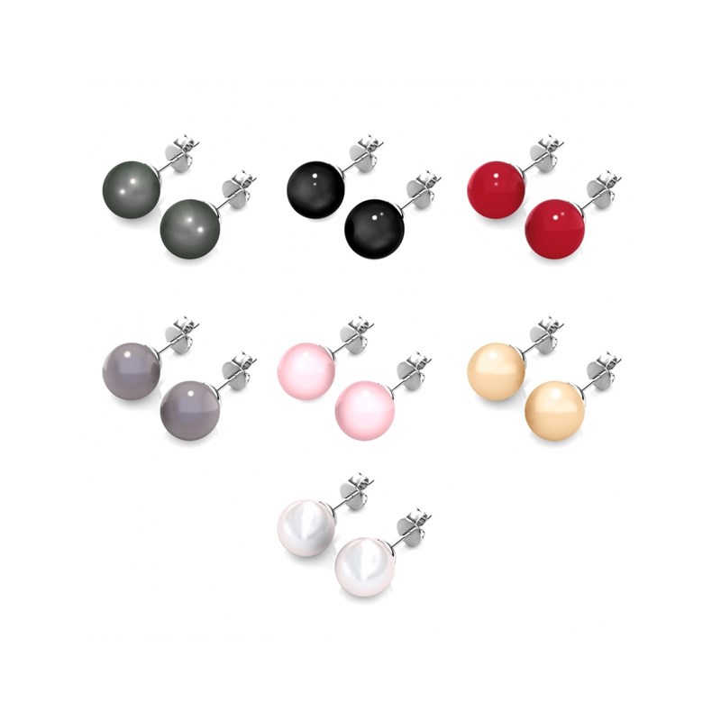 Boucles d'oreilles 7 Days Colorful Pearl - Argenté et Multi