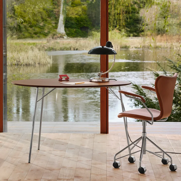 Fritz Hansen - Egg Tisch, L 115 cm, Walnuss