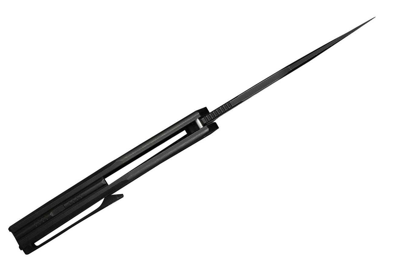 WE Knife Kyklos WE23086-3 Blackwashed M390, Satin Black Titanium, zakmes