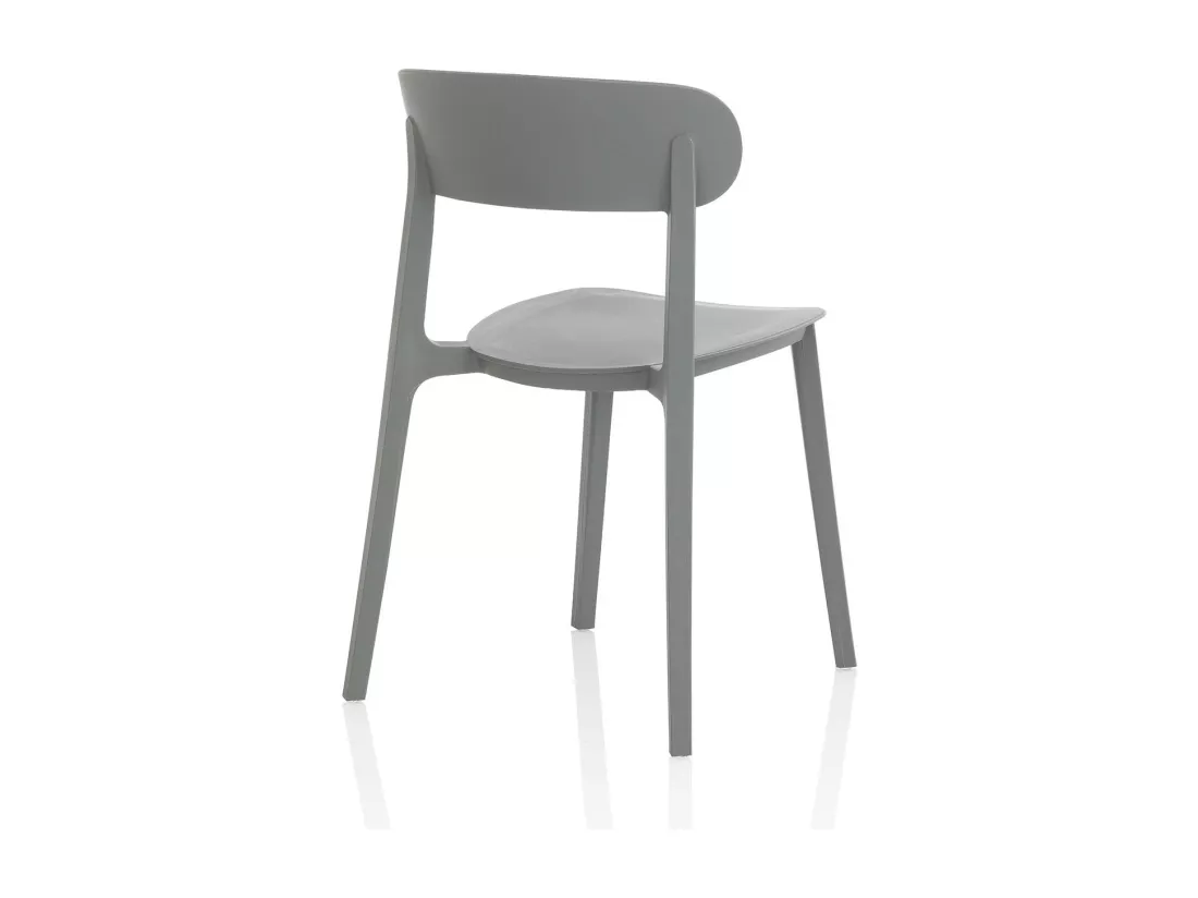 Set de 4 Chaises d’intérieur/extérieur SILVIA gris