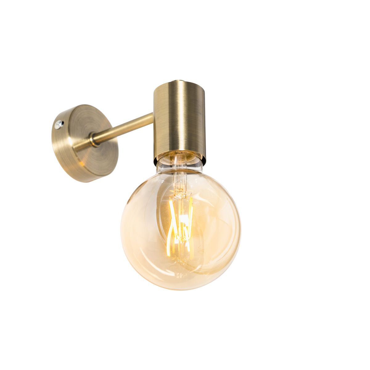 Industriële wandlamp brons 13cm - Facil