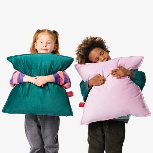 coussin chauffant rechargeable 50 x 50 cm bordeaux - lilas