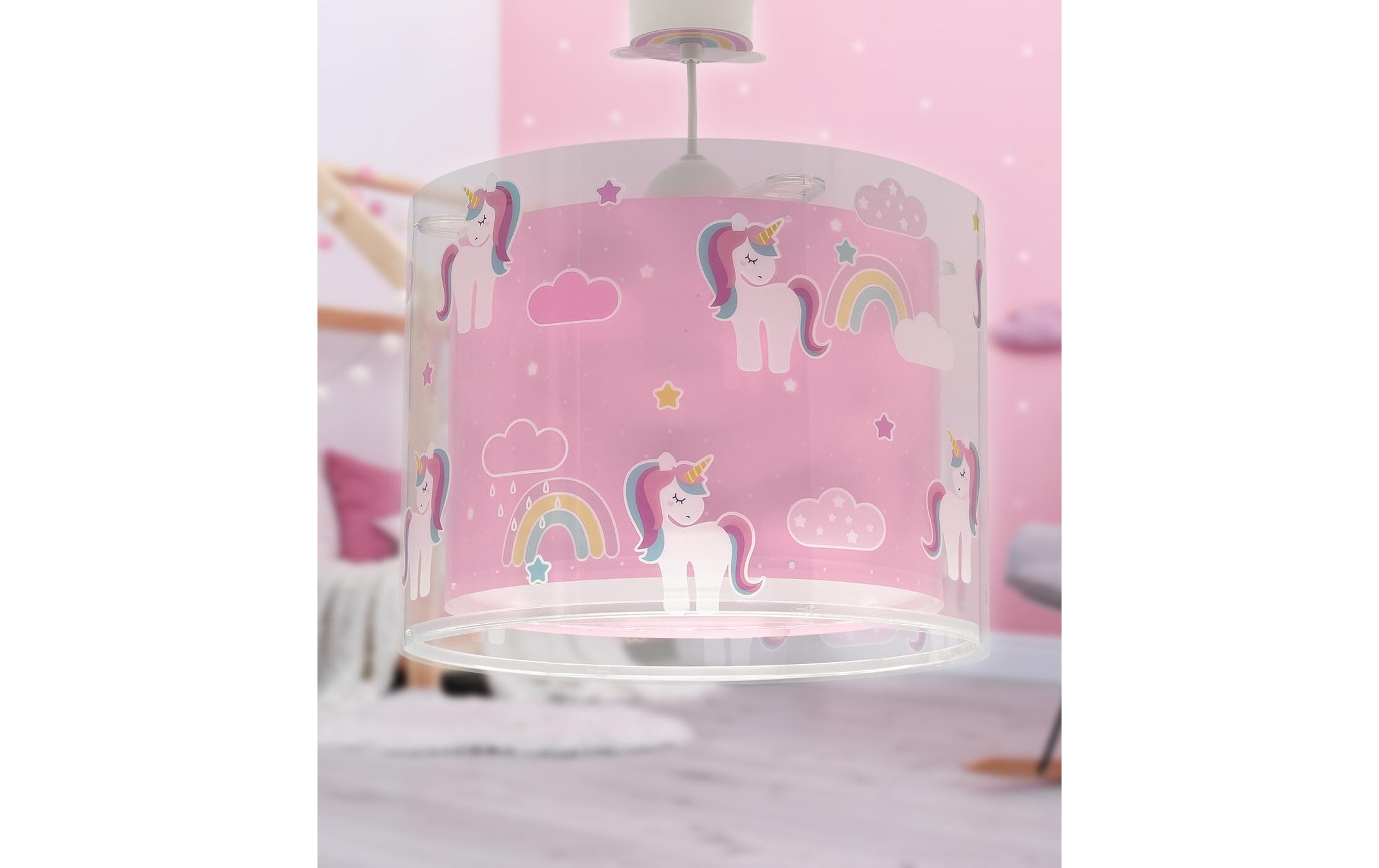 Hängelampe UnicornsPendelleuchte mit Doppelschirm für Kinderzimmer