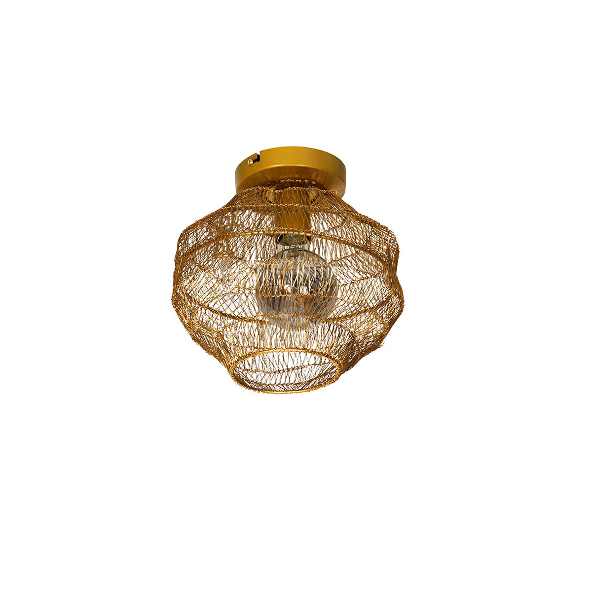 Oosterse plafondlamp goud 25 cm - Vadi