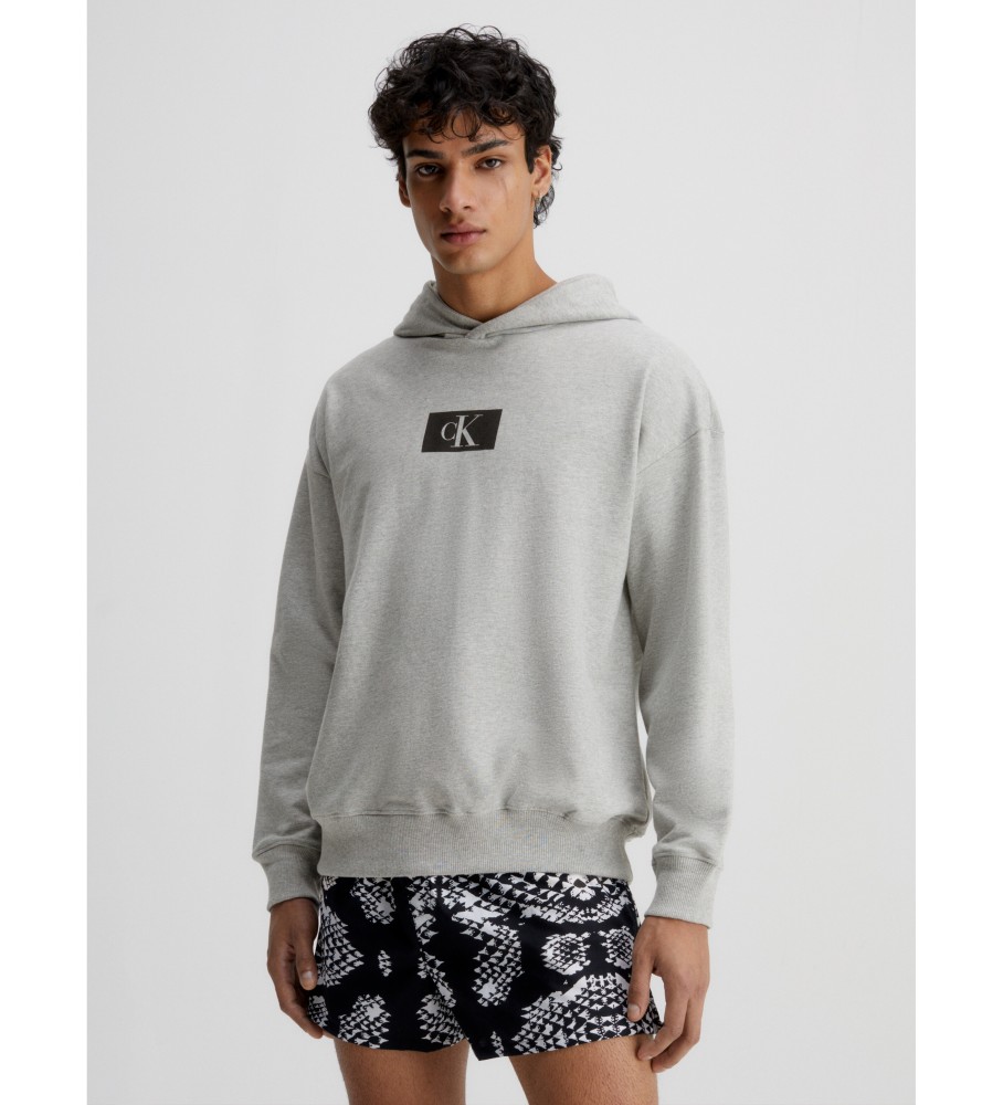 Moletom com capuz Calvin Klein CK96 cinza
