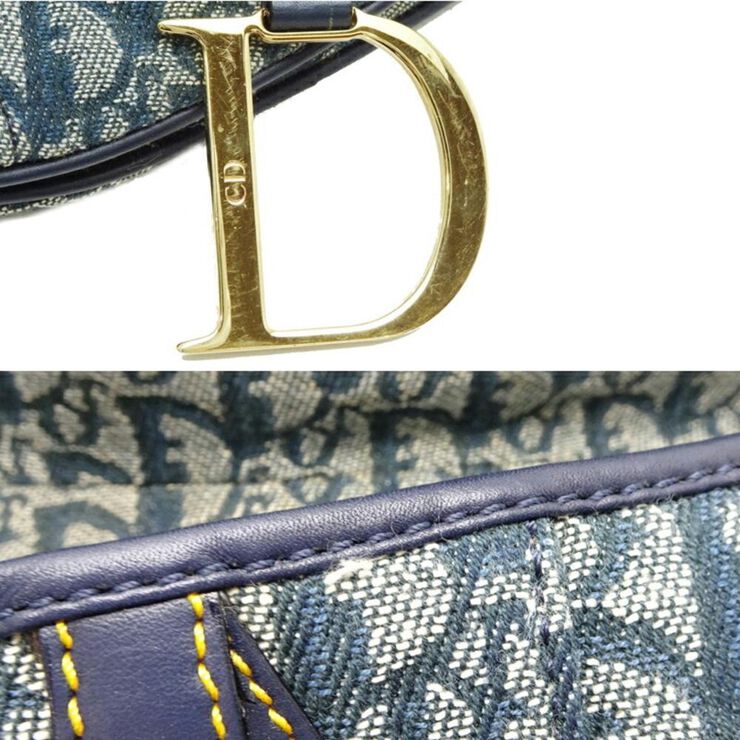 Dior Vintage Dior Saddle Bag Navy