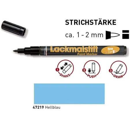 KREUL Lackmalstift fine Hellblau 1-2 mm