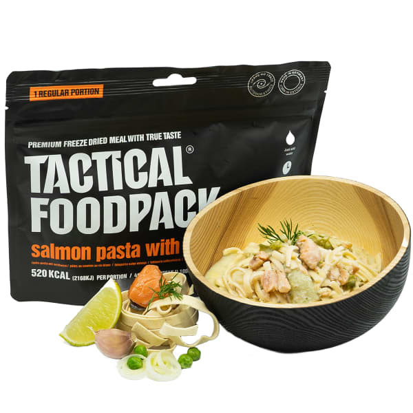Repas lyophilisé TACTICAL FOODPACK SALMON PASTA WITH WHITE WINE 105G UNI
