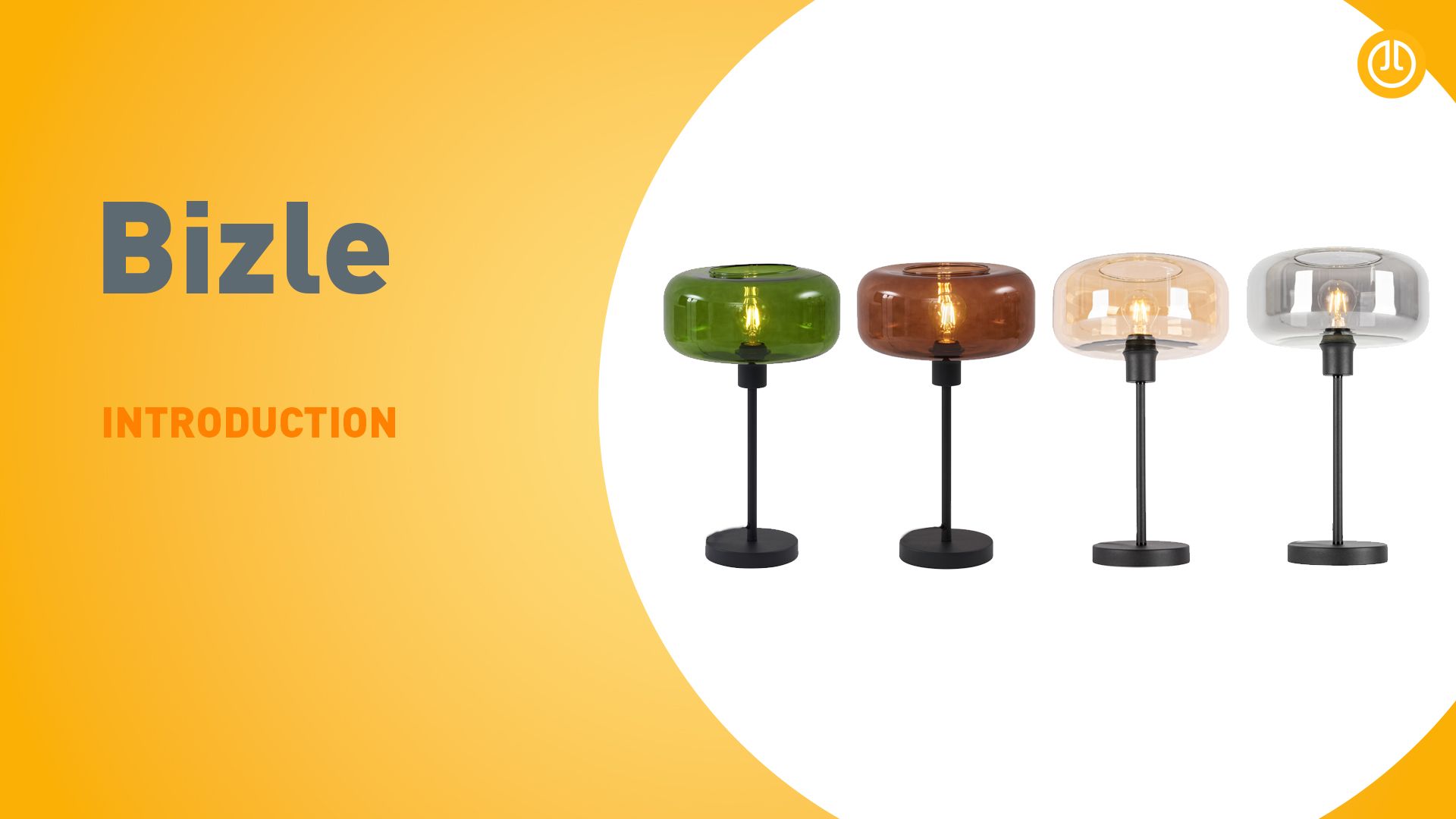 Art deco tafellamp zwart met amber glas - Bizle
