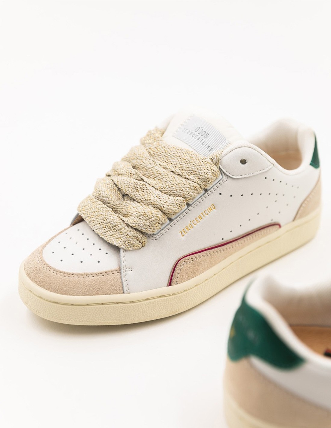 0-105 Baskets de ville Femme Avril Summer Cuir Blanc
