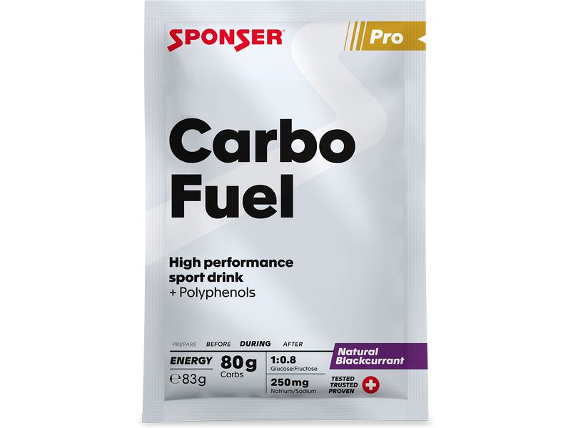 Sponser Carbo Fuel, Natural Blackcurrant, 10 x 83 g Sportgetränk