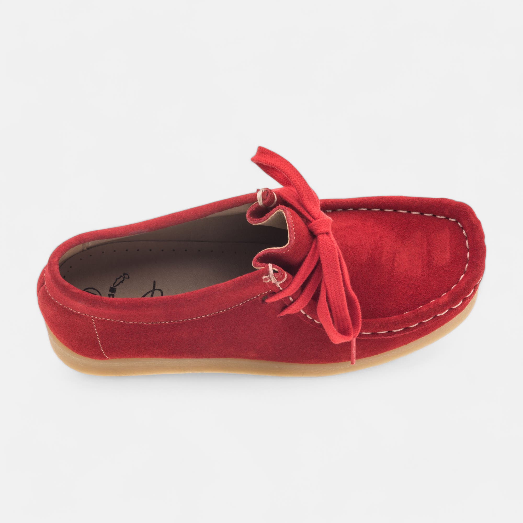 Derbies Femme en cuir rouge