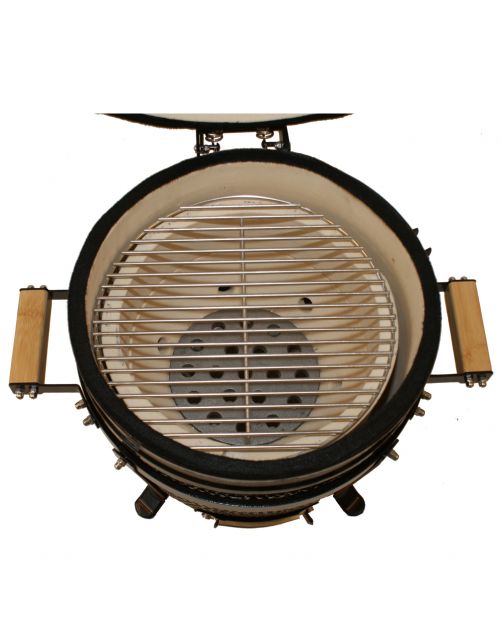 Patton Premium Kamado 15 Table Black - Grill - Barbecue - Ø 34 cm Zwart