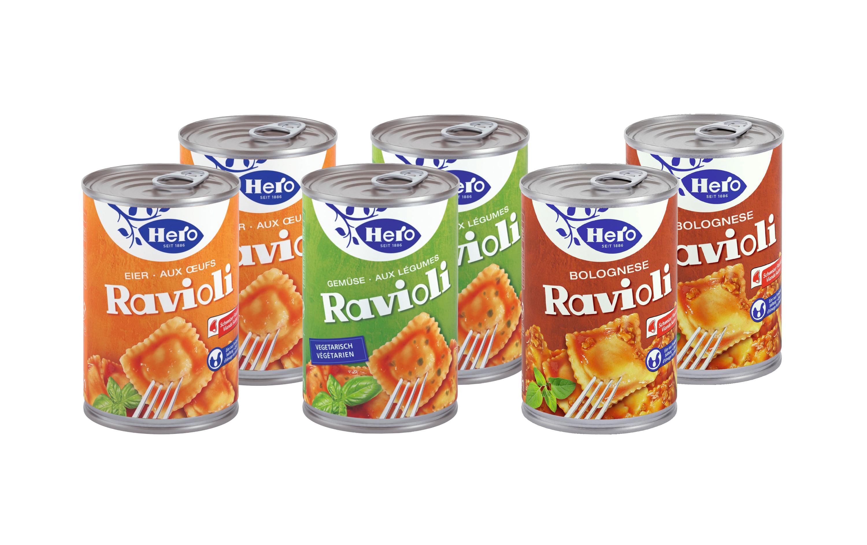 Dose Ravioli Hit-Set 6 x 430 gWeiche Teigtaschen mit Fleischfüllung und würziger Tomatensauce