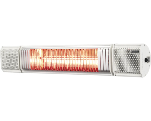 Eurom Heat&Beat terrasverwarmer, wit, 2000 watt, IP 65 (stofdicht en beschermd tegen waterstralen)