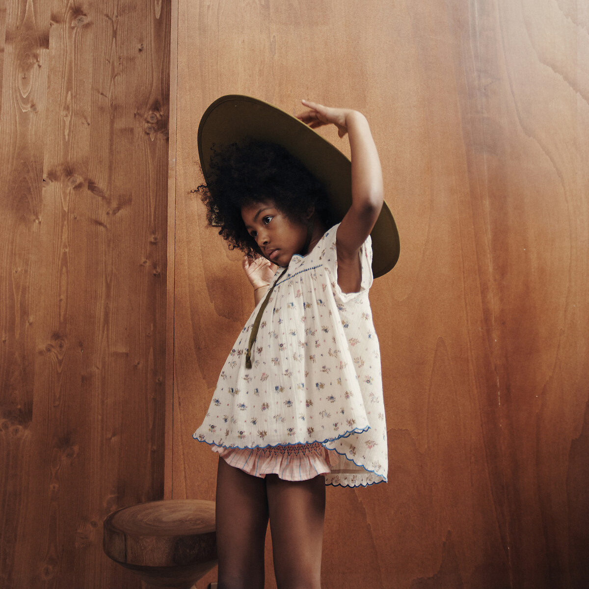 EMILE & IDA X LA REDOUTE<br>Calcinhas bufantes de algodão com estampa xadrez