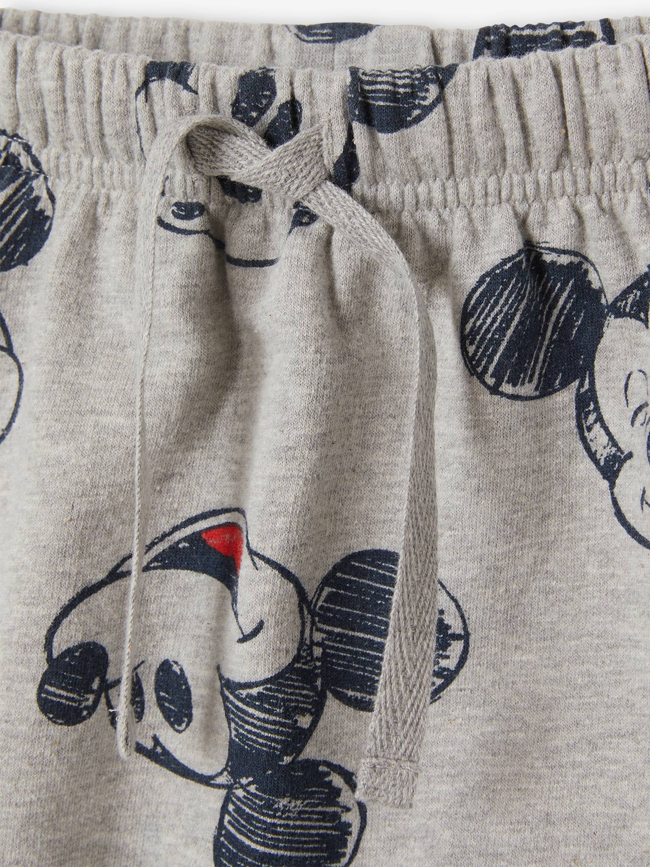 Calça harém lisa cinza tamanho médio para bebê Mickey® com estampas.