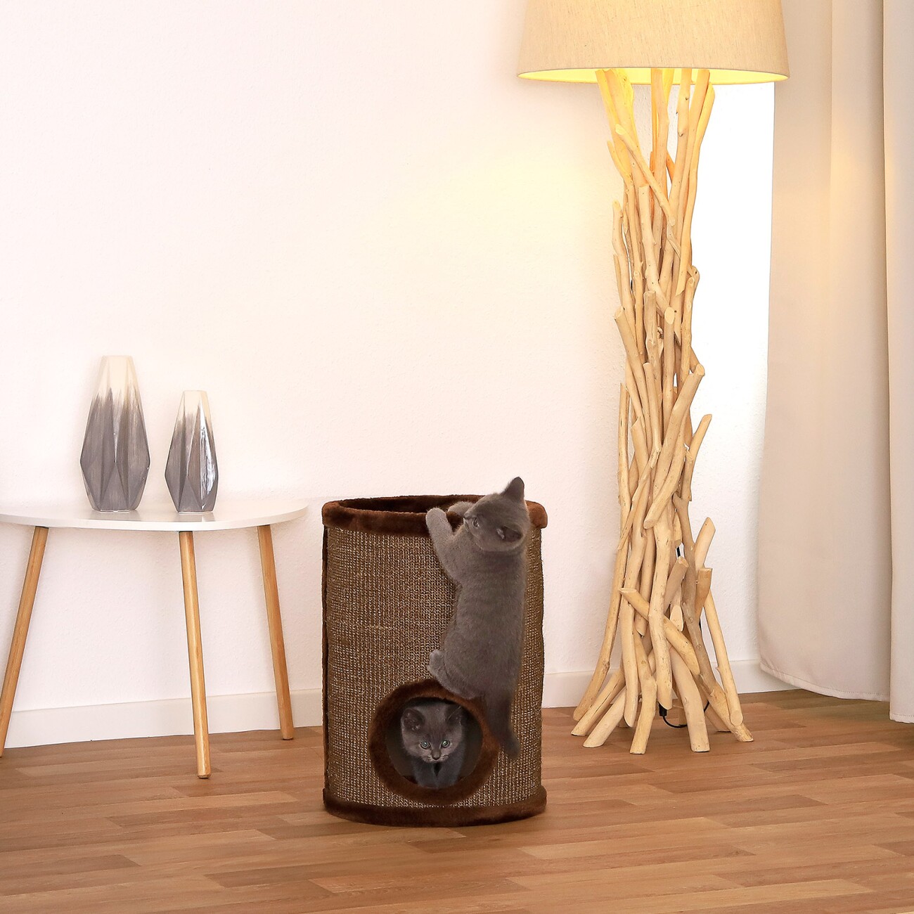 Lionto 50cm Kratztonne mit Sisal braun