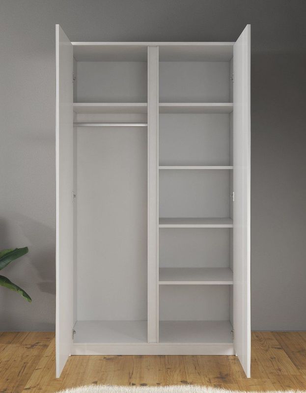 Meubella - Kledingkast Malibu - Wit - 113 cm