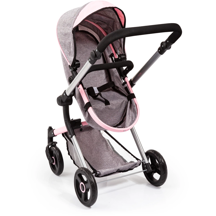 bayer Design Kombi-Puppenwagen Neo Vario graurosa, mit Schmetterling