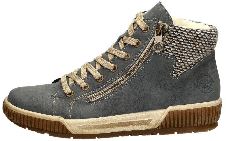 Rieker Veterschoenen Hoog licht blauw