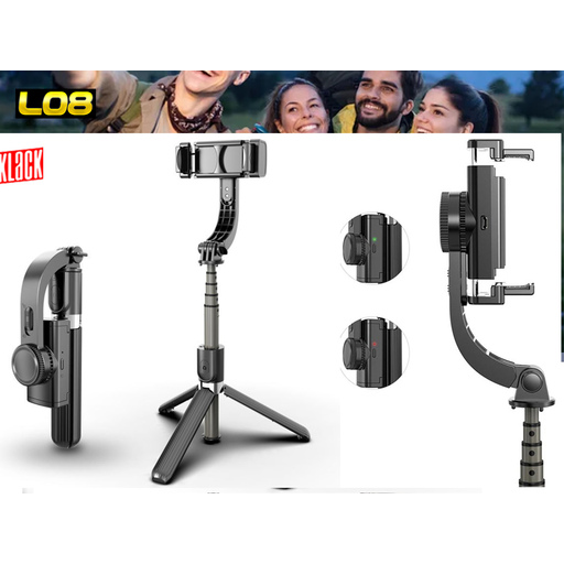 Estabilizador de bastão de selfie Klack para celular, compatível com iPhone, Xiaomi, Samsung e Huawei.