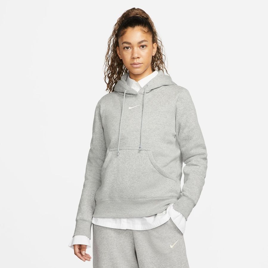 Nike Sweat à Capuche NSW Phoenix Fleece Pullover - Gris/Blanc Cassé Femme