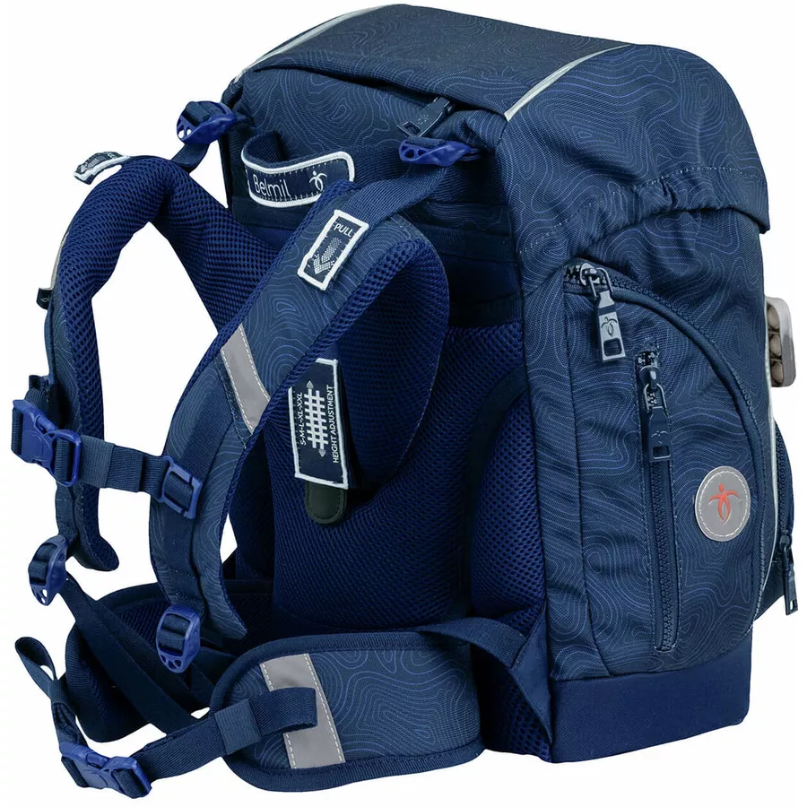 Belmil Schulranzen Premium Comfy Plus Set 5-teilig Topographic
