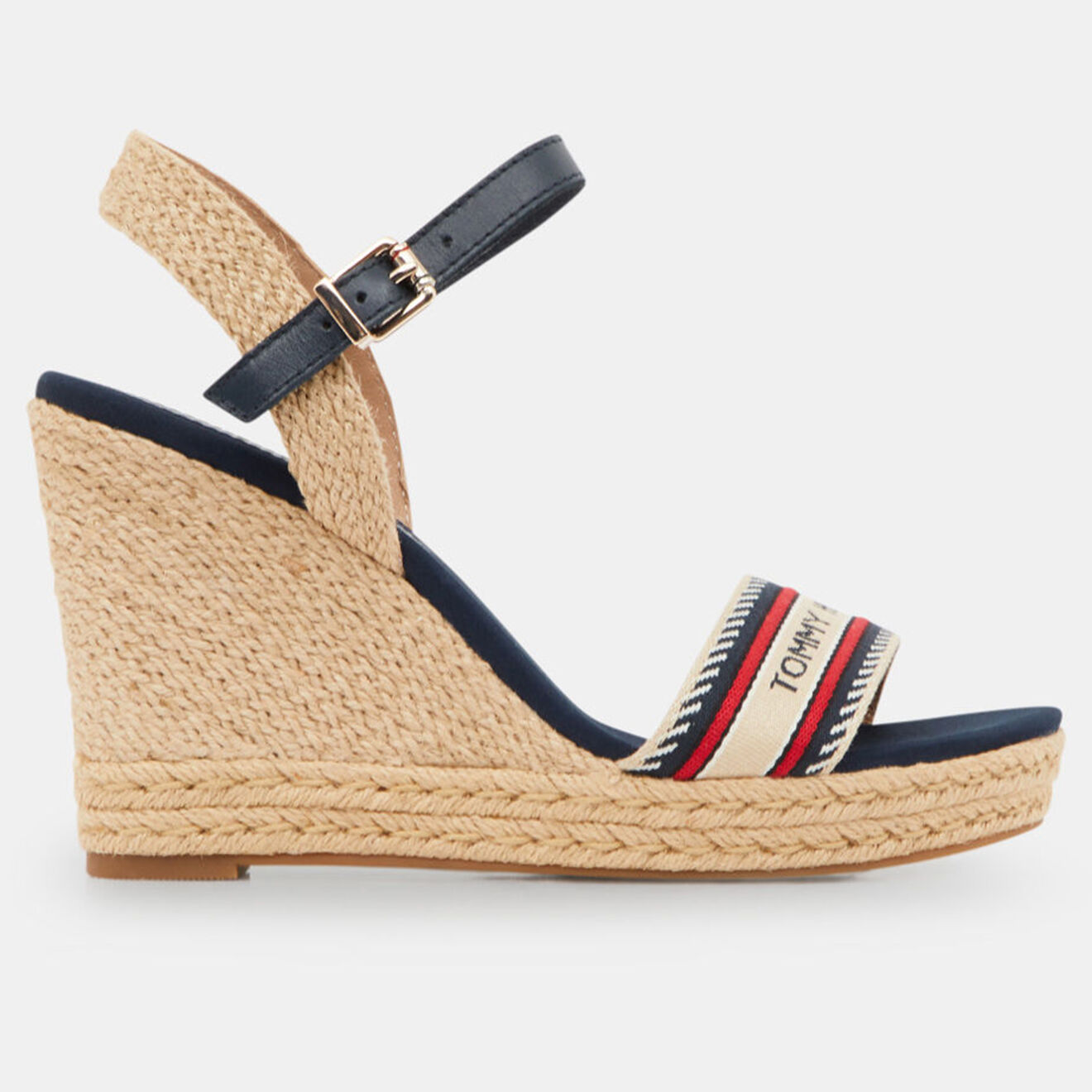 Tommy Hilfiger Sandales compensées Artisan bleu marine - Talon 10 cm
