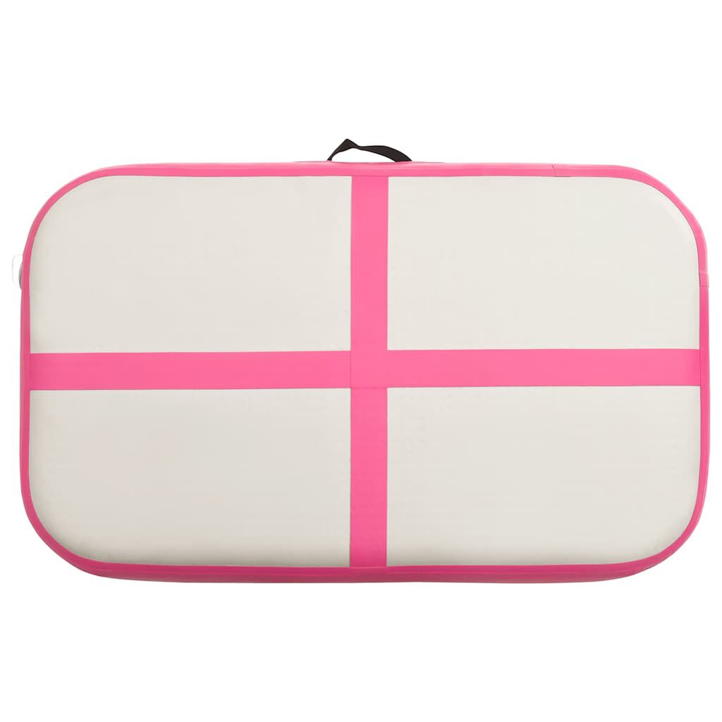 vidaXL Gymnastiekmat met pomp, 60x100x10 cm, PVC, roze