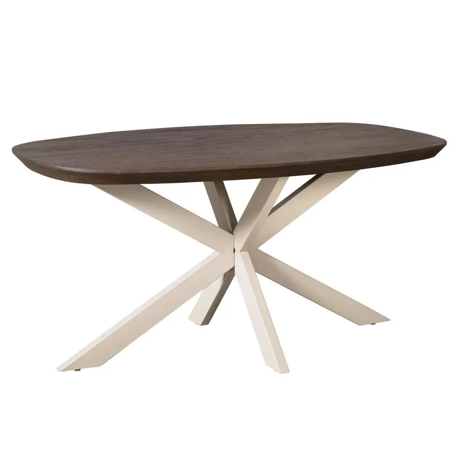 Eettafel Deens Ovaal Bruin Hout - 160x90x76cm - Madison