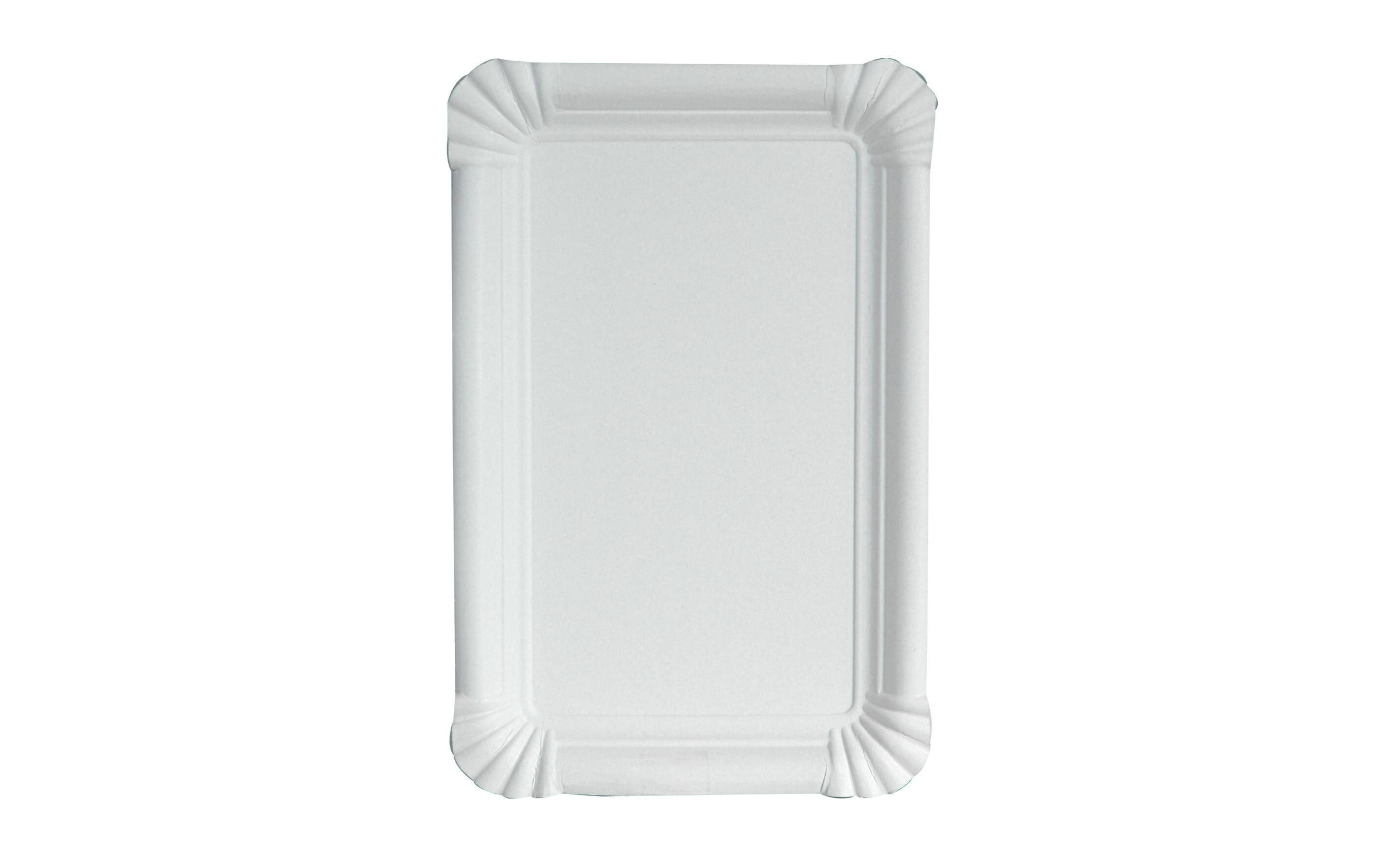 Einwegteller Pure mittel 20 cm x 13 cm, 250 Stück, WeissMittlere Pappteller
