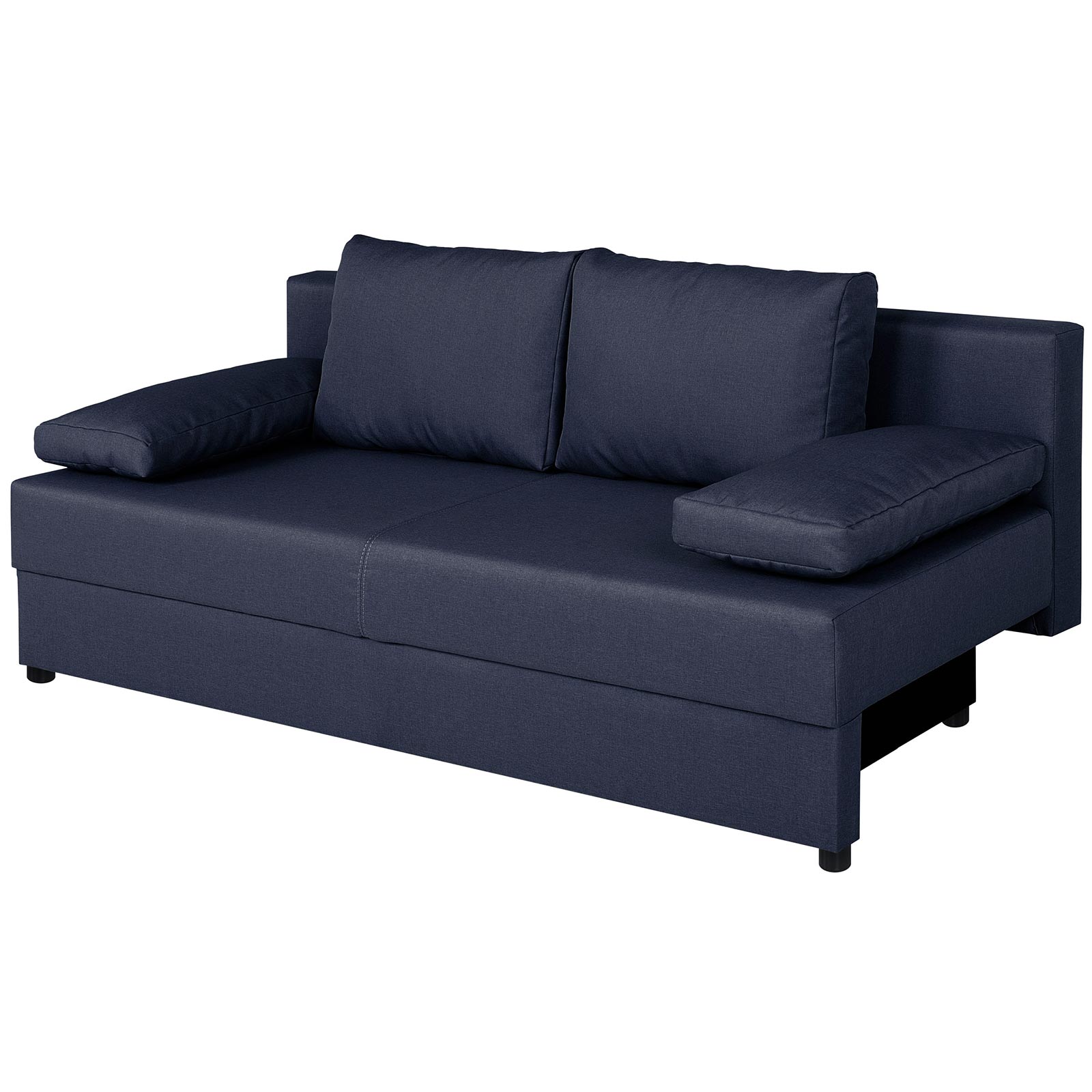 Schlafsofa - cobalt - Webstoff - Staukasten
